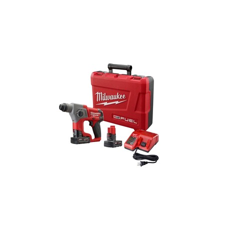 Milwaukee Tool M12 FUEL 5/8 IN. SDS PLUS, ROTARY HAMMER KIT,  2416-22XC